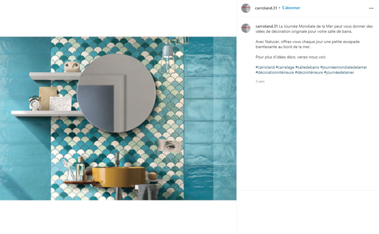instagram-rédaction-publication-salle-de-bains-carrelage-mosaiques-décoration-carroland-quint-fonsegrives