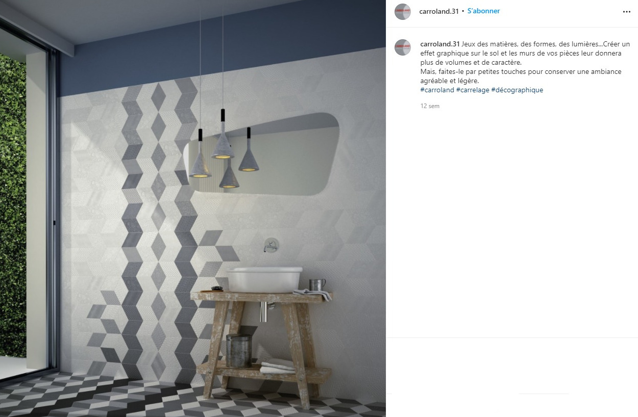 instagram-community-mangement-rédaction-post-carrelage-mural-salle-de-bains-carroland-quint-fonsegrives