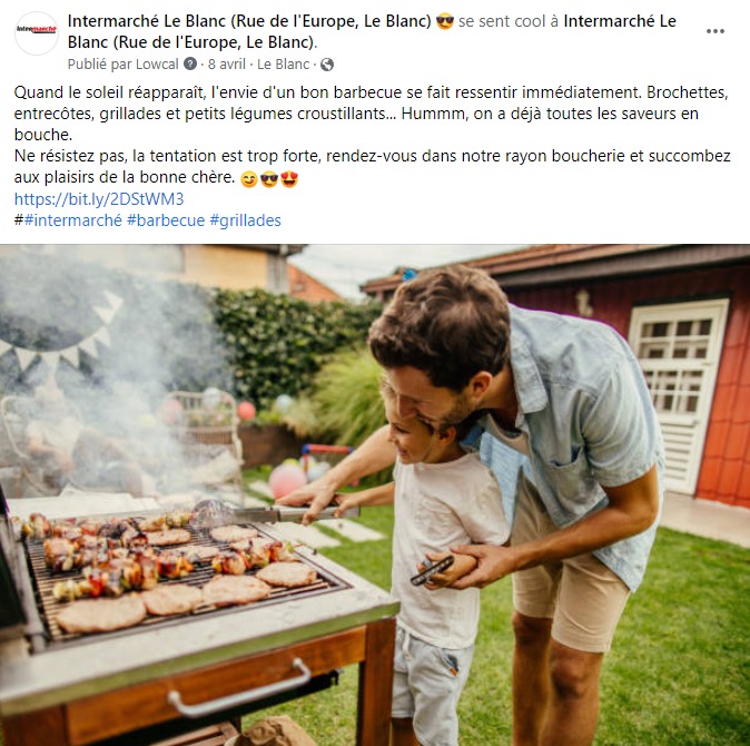 facebook-rédaction-post-boucherie-viande-barbecue-supermarché-intermarché-le-blanc