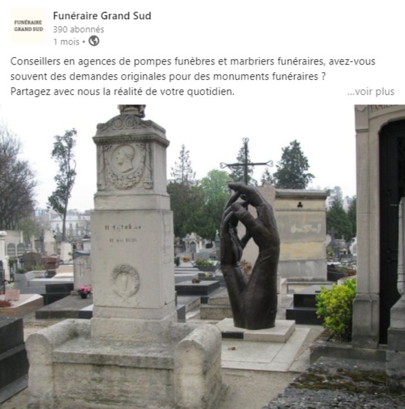 linkedin-rédaction-post-informations-cimetières-salon-funéraire-grand-sud