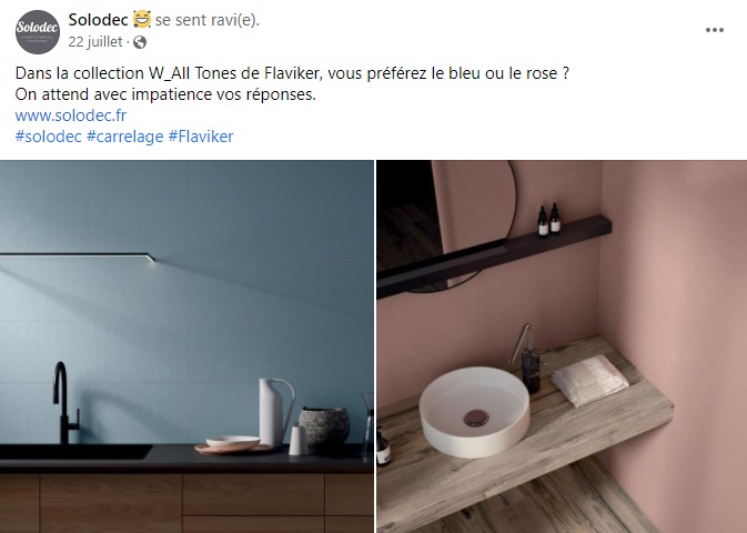 facebook-rédaction-post-lavabo-vasque-tablette-mobilier-carrelages-solodec-aucamville-concepteur-rédacteur-lyon