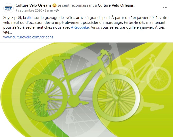 rédaction-post-facebook-informations-légales-cycles-cyclisme-cyclistes-culture-vélo-orléans