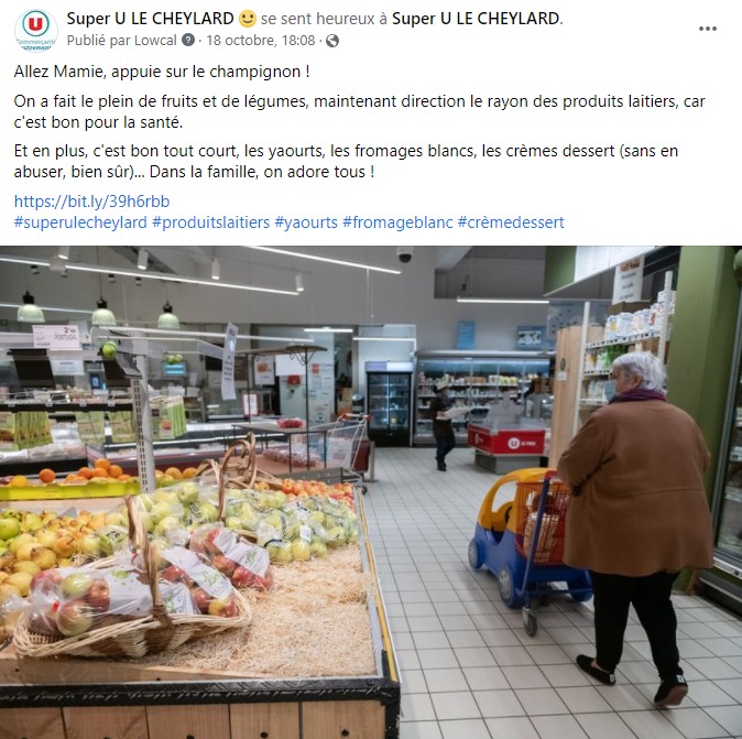 facebook-rédaction-programmation-publication-rayon-fruits-légumes-hypermarché-supermarché-magasin-grande-surface-super-u-le-cheylard