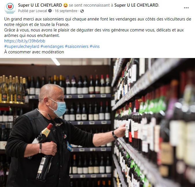 facebook-rédaction-post-foire-aux-vins-caves-caviste-conseils-hypermarché-supermarché-magasin-grande-surface-super-u-le-cheylard
